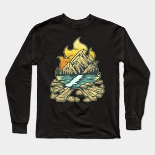 Hiking Campfire Long Sleeve T-Shirt